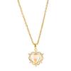 Luxury Shiny Stainless Steel 18k Gold Zircon Heart Butterfly Pendant Necklace Women Boutique Pearl Flower Leaf Necklace for Gift