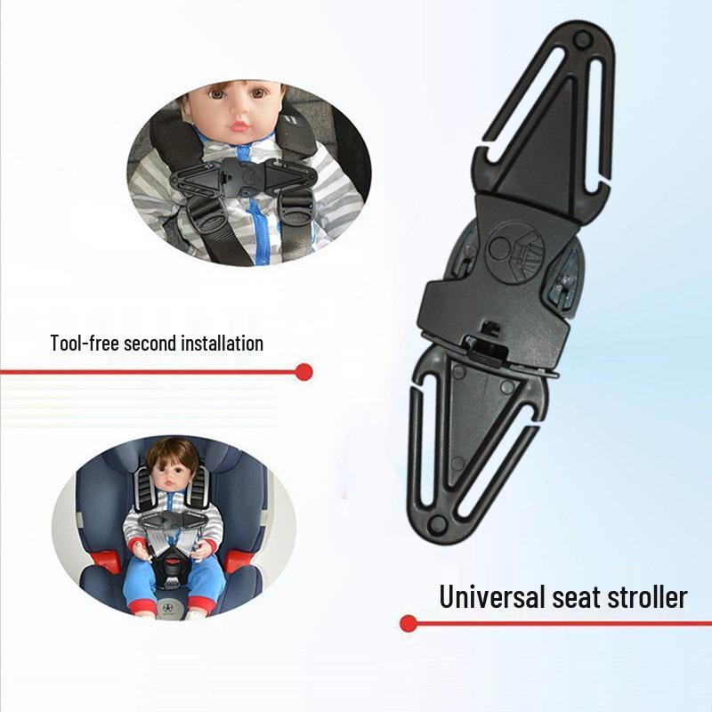 Child Safety Seat Belt Positioning Strap Adjuster with Chest Clip for Car & Stroller