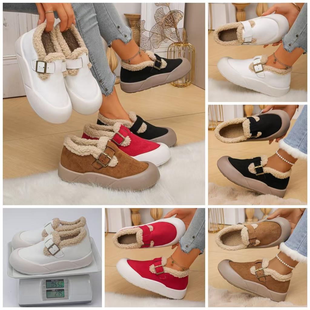 Neue Winter Rutschfeste Plüschgefütterte Dicke Warme Baumwollstiefel, Modische Outdoor Damen Schnee Stiefeletten