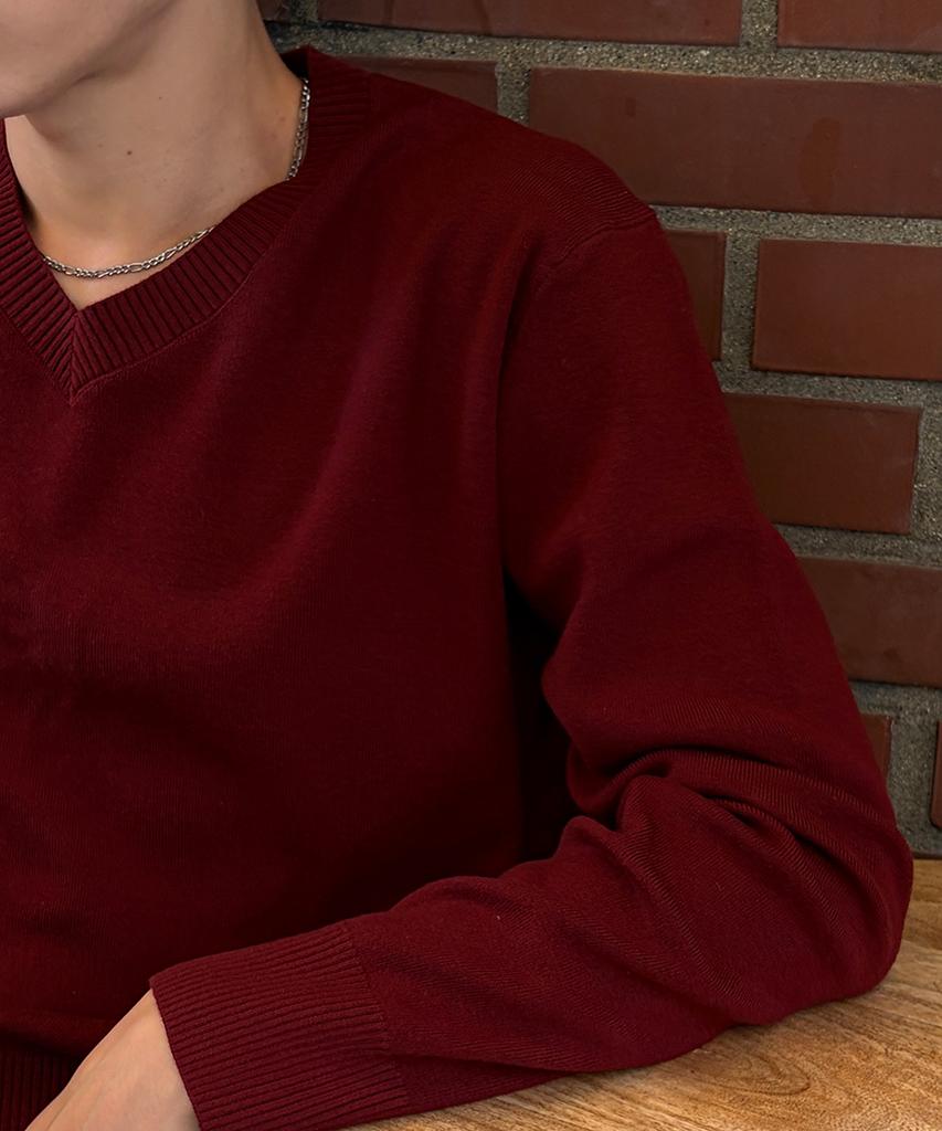 OWSA Essential Soft Long Sleeve Knit - V-Neck (Type A)