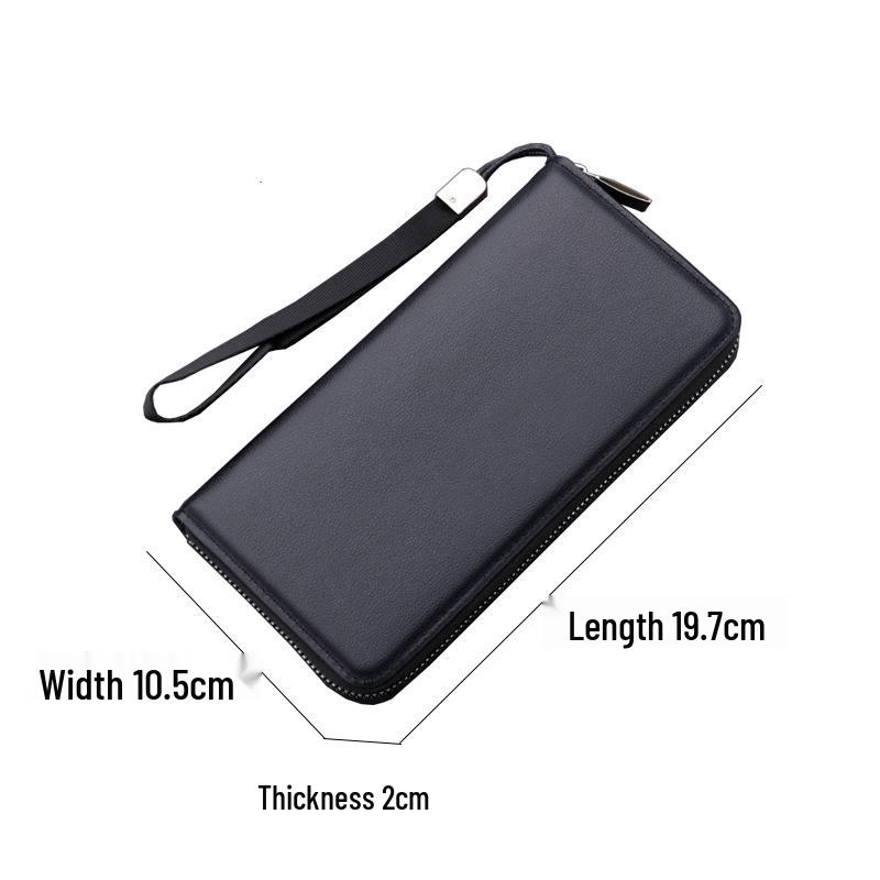 Men's Business Zipper Clutch: Large Capacity, Fashionable Handbag & Phone Wallet