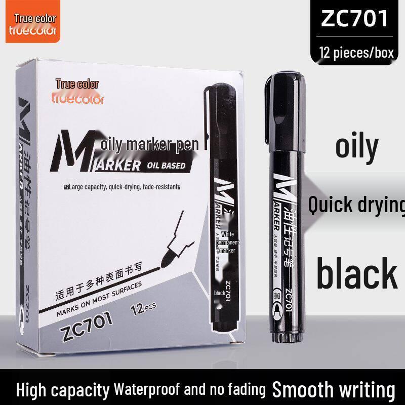 Waterproof Quick-Dry Oil-Based Broad Tip Marking Pen for Express Logistics