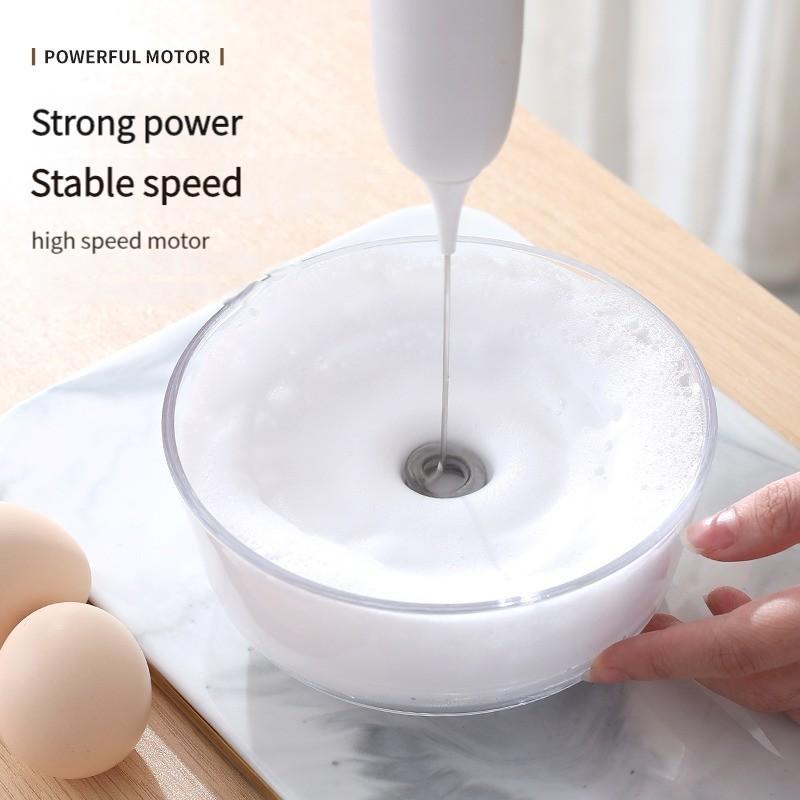 Electric Milk Frother, Handheld Wireless Milk Foamer for Coffee, Latte, Cappuccino, Baking, Mixing