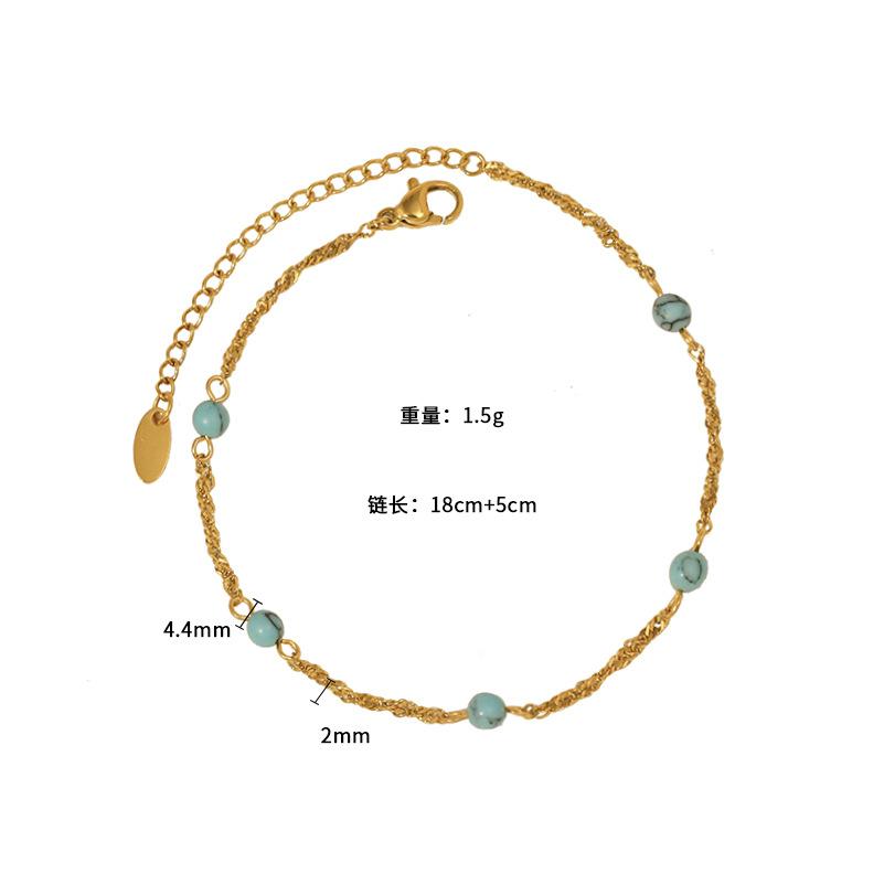 Богемный Ожерелье Аксессуары Женские Осень Морские Волны 316 Синий Бирюзовый Простой Модный