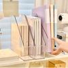 2Pcs/Transparent Acrylic Desk Storage Rack Desktop Book and File Organizer