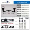 HEIGHTEN Reel Handle with 24mm TPE Compatible with Abu Garcia Baitcasting TPE Arch Series 105mm/120mm Knob, Shimano, Daiwa, Reels, (120mm - Black)