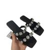 Women's Shoes, Black Flat Sandals, Casual Flat Heeled Beach Shoes