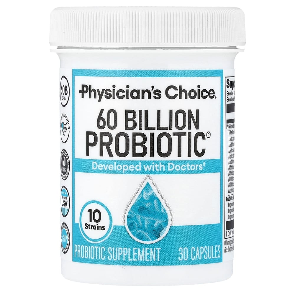 Physician's Choice 60 Billion Probiotic Delayed Release Veggie Capsules 30 Count