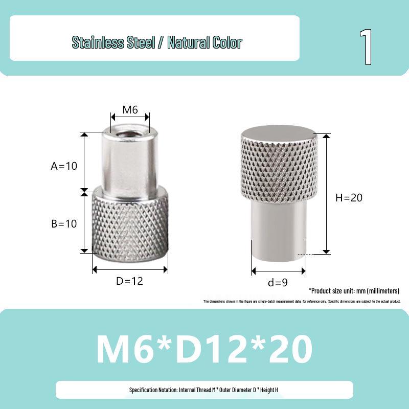 Hongkangming Stainless Steel Knurled Hand-Twist Nut for M3-M12.