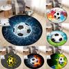 Soccer Ball Round Rug Football Theme Carpet for Living Room Bedroom Non Slip Floor Mat Living Room Balcony Floor Mat