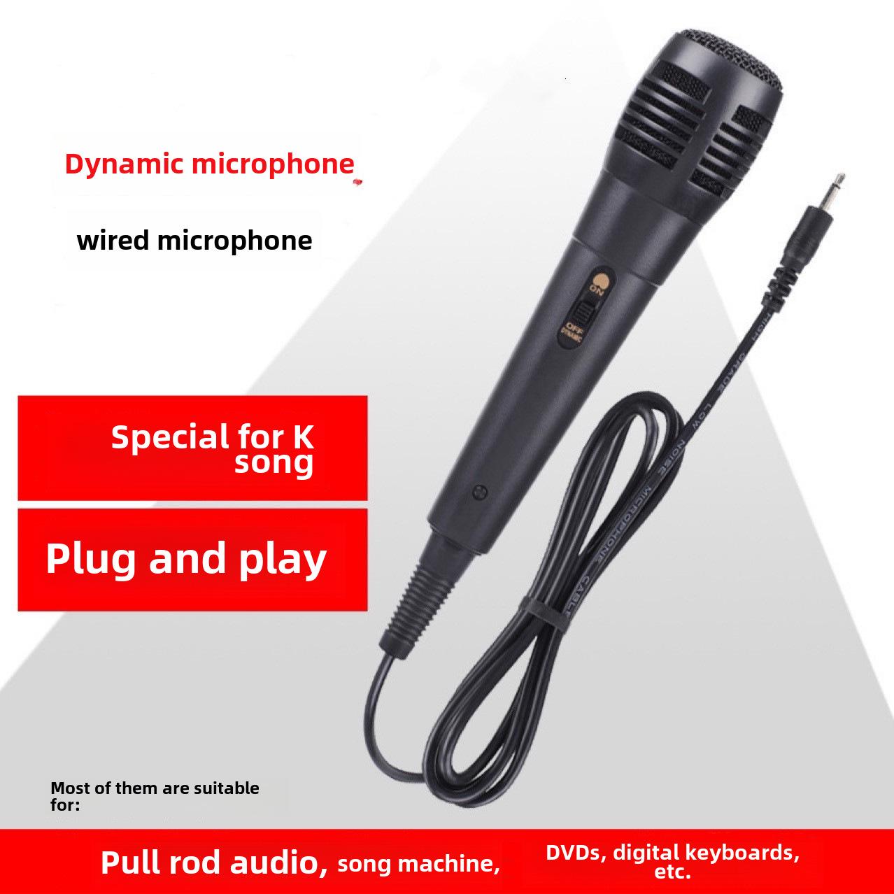 

Динамический проводной микрофон Yushuo для домашнего пения, мобильных устройств или потокового вещания; Подключается к аудиоусилителям и звуковым картам.