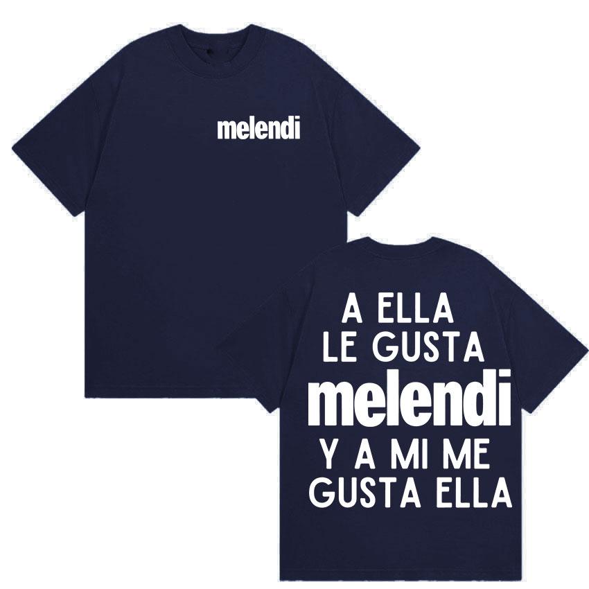 Rapper Melendi AELLALE GUSTA 2025 Album Print T Shirt Men Women Casual Fashion Pure Cotton Short Sleeve Tops T-shirts Streetwear