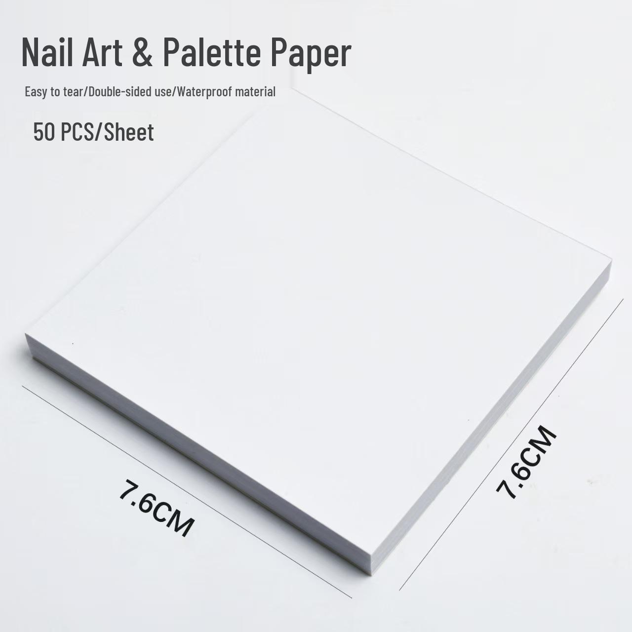 Japanese Disposable Dual-Sided Nail Art Mixing Palette - Waterproof, Multi-functional, Thickened for Gel and Nail Polish Painting Disposable Palette Paper