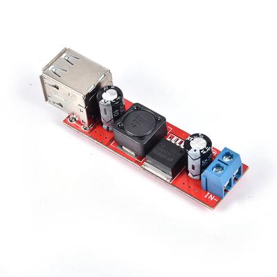 Dc 6V-40V 12V a 5V 3A Cargador USB dual Dc-Dc Módulo convertidor reductor Lm2596