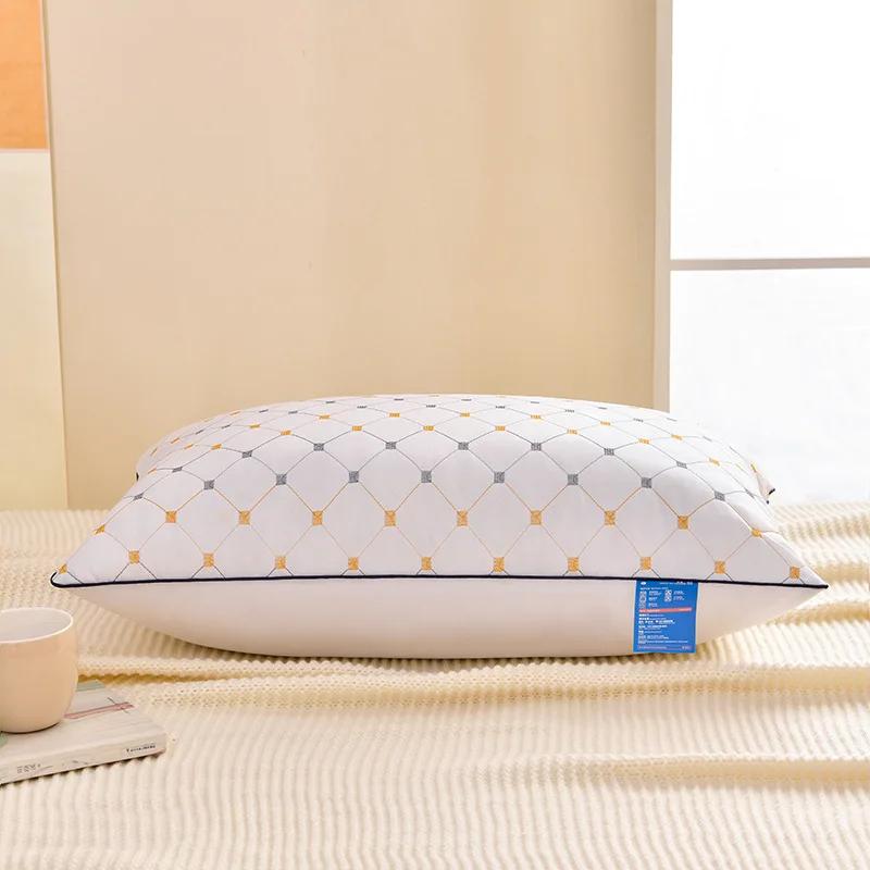 Orthopedic Pillow Cervical Support Sleep Aid High Resilience Non-Collapsing Core Student Single Pillow Home Dorm Hotel Use