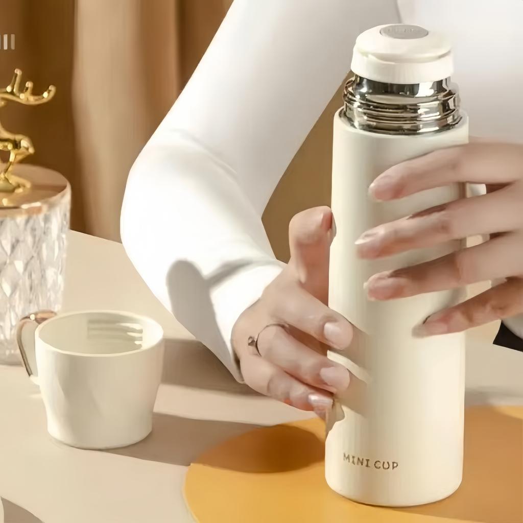 Cană termică din oțel inoxidabil 304, strat dublu, etanșă, sticlă de apă izolată, păstrează băuturile calde și reci, cană de cafea, termos