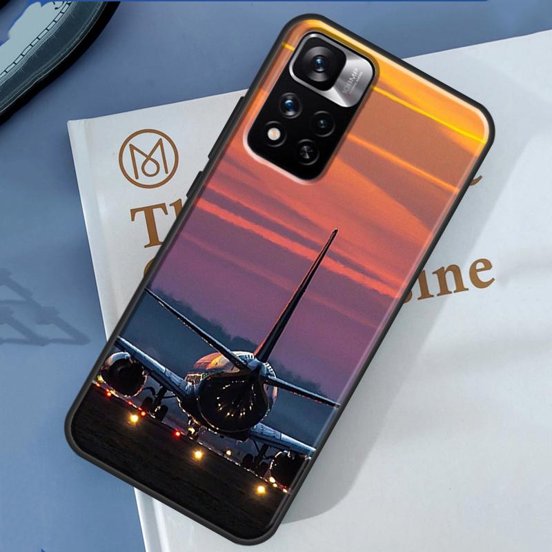 Aircraft Airplane Fly Travel Case For Xiaomi Redmi Note 13 12 11 9 10 14 Pro 9S 10S 11S 12S Redmi 14C 10C 12C 13C Cover