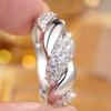 Glamorous Silver Color Twisted CZ Band for Women Wedding Anniversary and Daily Wear Elegant Fashion Jewelry