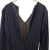 MAX&CO Striped Pattern Long sleeve wool blend one piece L Navy x yellow Women Used