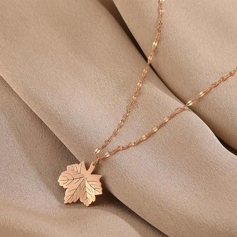Buy Ladies' Maple Leaf Pendant Necklace 
