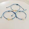 10pcs Handmade Stainless Steel Cross Charm Bracelet Men Braid Adjustable Lucky String Bracelets for Women Jewelry Gift
