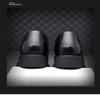 New Men's British Style Genuine Sheepskin Leather Breathable Derby Shoes - Business Formal Footwear