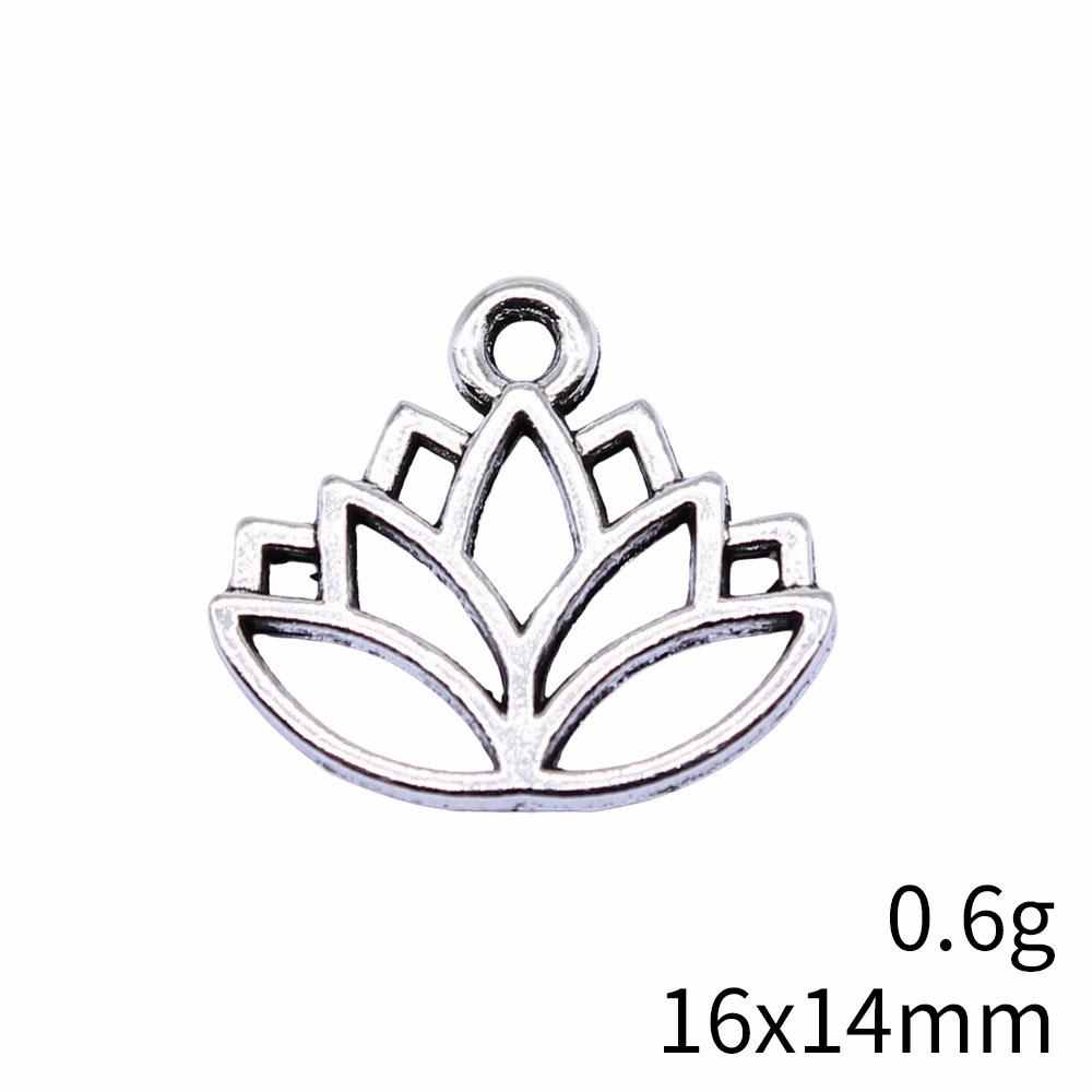 Flower Bud Charms Mini Floral Pendant Alloy Metal Leaf Findings Elegant Plant Jewelry Making Supplies For
