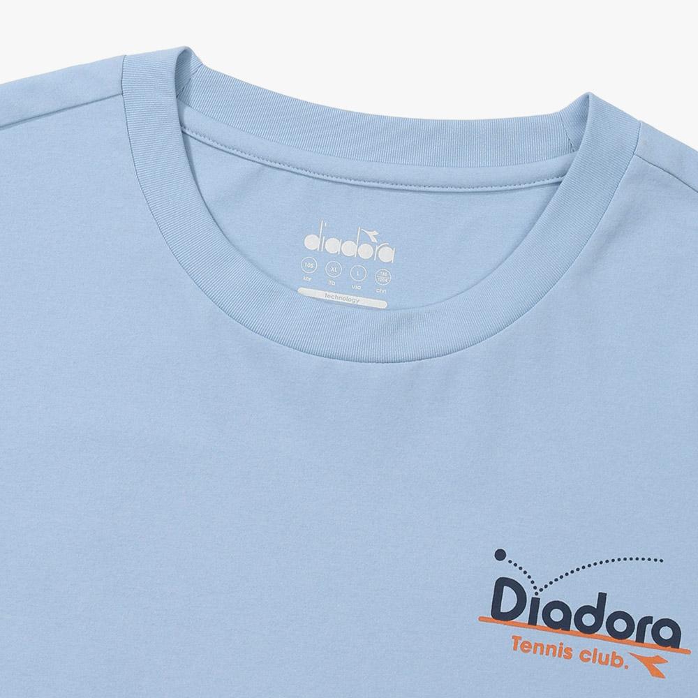 Diadora Airtex Tennis Court Short Sleeve T-Shirt Blue