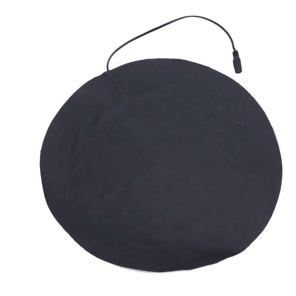 USB Heating Pad for Small Pets PU Leather Round Heated Plate 3 Levels Temperature