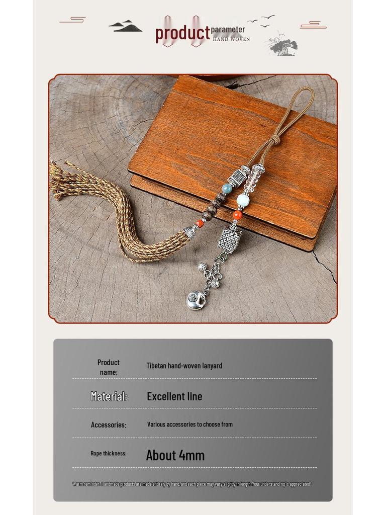 Joias de Prata Feitas à Mão em Estilo Tibetano: Pingentes, Bolsas, Chaveiros, Anéis e Fivelas em Estilo Literário.