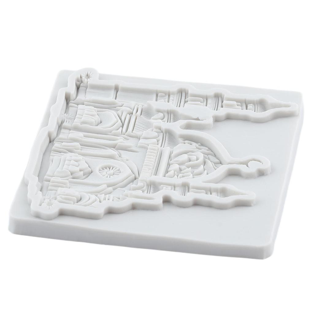 Fairytale Castle Silicone Mold Castle Fondant Molds Cake Decorating Tools Cupcake Topper Candy Resin Clay Chocolate Gumpaste Mold