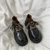Lace-up loafers women's autumn 2025 new college style thick-soled trendy clothes small leather shoes Japanese JK single shoes