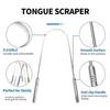4 Colors Stainless Steel Tongue Scraper U-shaped Metal Fresh Breath Cleaning Coated Tongue Toothbrush Oral Hygiene Care Tools