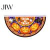 Reusable Holiday Porch Sign Halloween Semi Circle Bunting Banner, Pumpkin Bat Yard Decor, Decorative Fan Shaped Flags Spooky Festive Hanging Flag for
