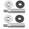 2SET Silver Angle Grinder Extension Rod 45 steel Rotary Polisher Extension