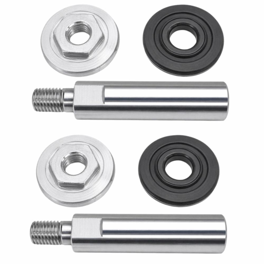 2SET Silver Angle Grinder Extension Rod 45 steel Rotary Polisher Extension