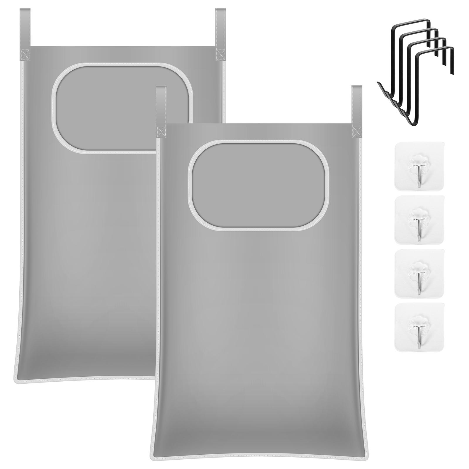 2Pcs Door Hanging Laundry Basket Wall Mounted Dirty Clothes Storage Bag Household Sundries Storage Box Space Saving 1860₽