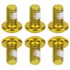 M5x10mm Mountain Bike Brake Disc Titanium Steel Screw Bicycle Universal T25 Head BoltsYellow
