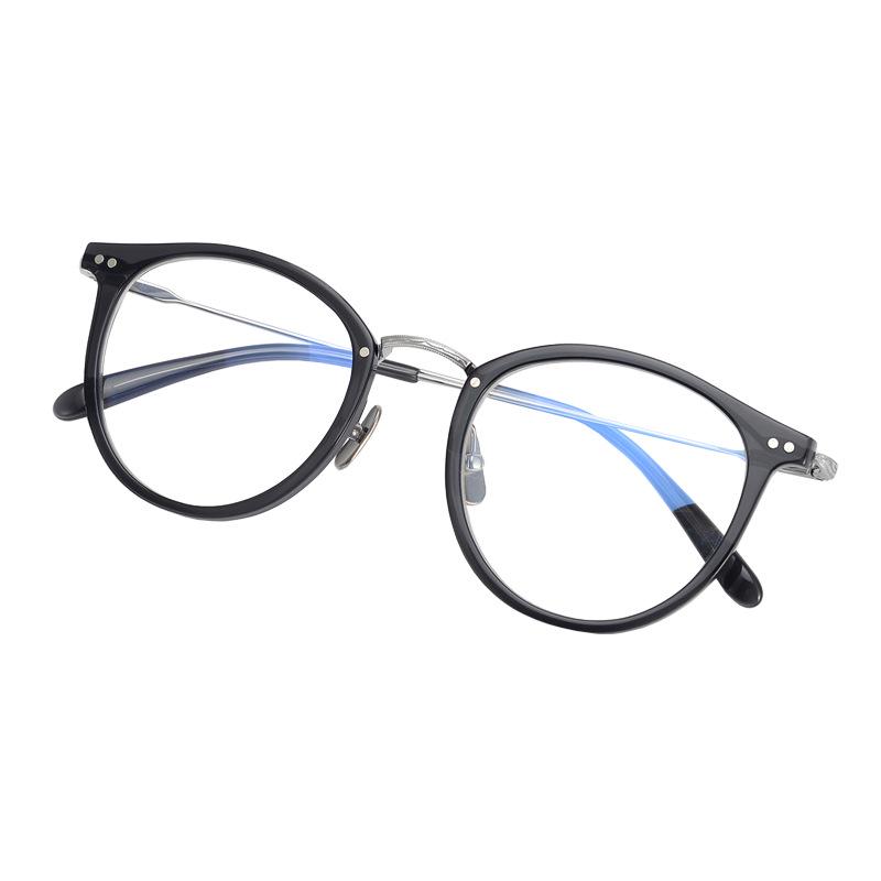 Unisex Korean Style Round Pure Titanium Myopia Glasses Frame – Transparent Optical Frame