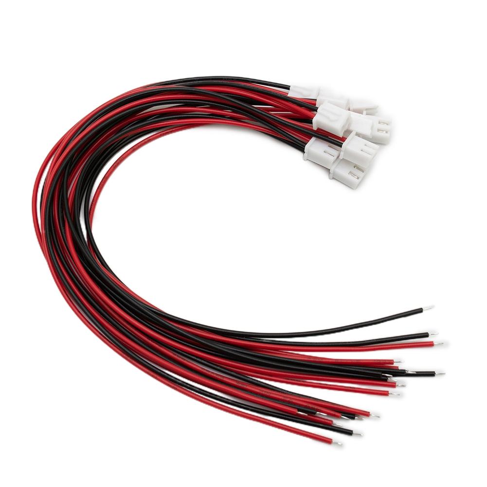 Kompakt 2-pins miniatyr XH2 54 mm kontakt 10 sett 200 mm ledninger 24AWG