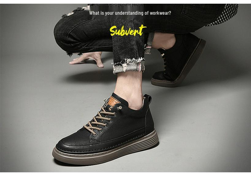 Men's Retro High-Top Sneakers | Thick-Soled, Casual, Invisible 6cm Height Boost, Autumn Trend