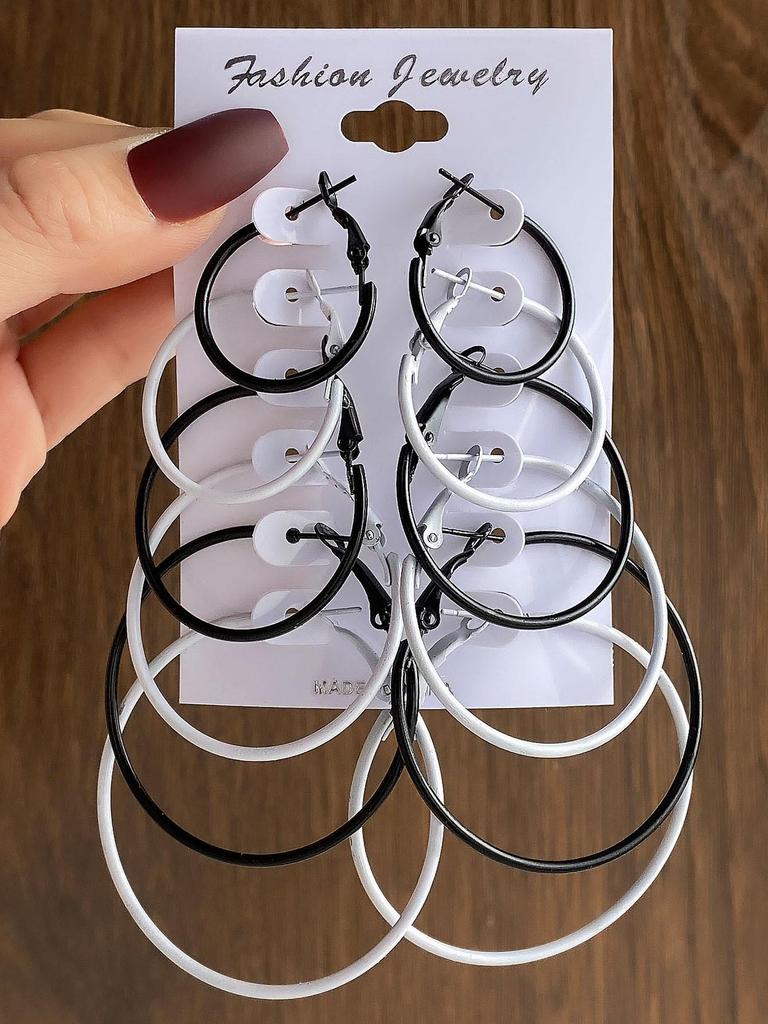 Unisex Alloy Hoop Earrings Set: Shrimp Design In European & American Style