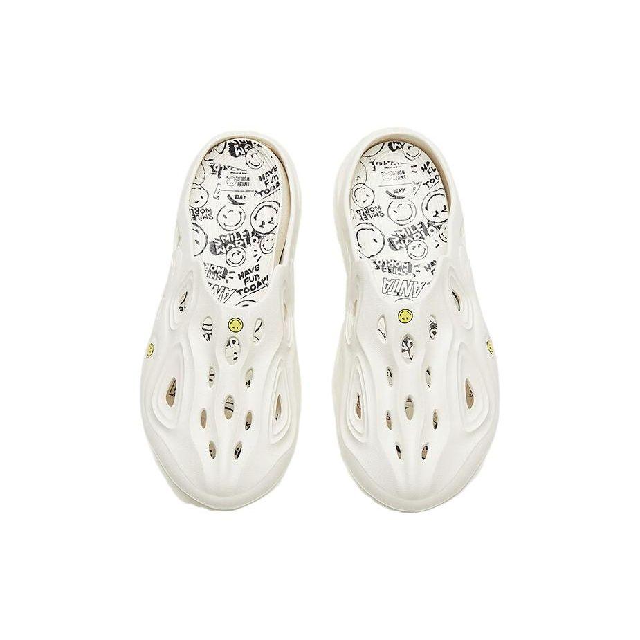 Anta Tide Worship 1.0 Non-Slip Wear-Resistant Silent Slide Sandals Men Footwear White 112338501-1