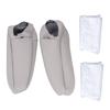 2Pcs Set Car Front Seat Armrest Cover Leather Waterproof Good Toughness Replacement for Tian Siena 2005‑2010Grey