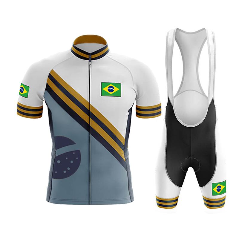 2026 Brazil New Cycling Team Jersey Bike Shorts Bib Set Ropa Ciclismo MenS MTB Shirt Summer Bicycling Maillot Bottom Clothing