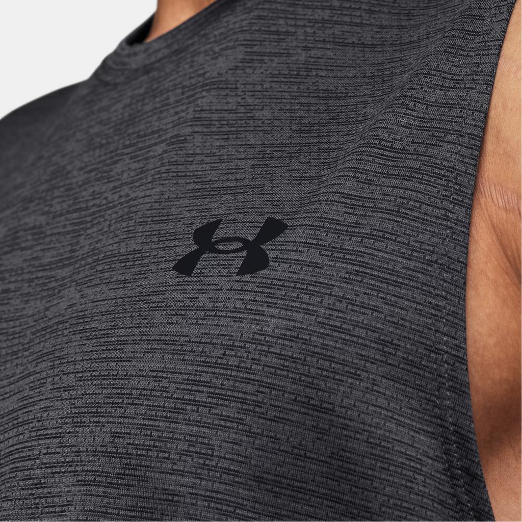 Under Armour Tech™ Vent Solid Loose Breathable Lightweight Crew Neck Sleeveless Tank Top Men Tops Dark-Gray 1384290-025