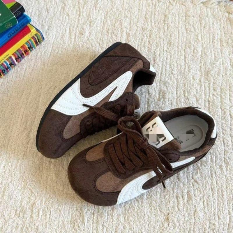 Flat-bottomed retro lace-up red women's shoes autumn new soft-soled sports and leisure shoes niche single shoes