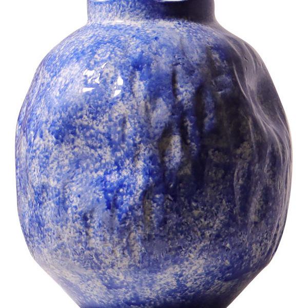 Nordic Minimalist Blue Ceramic Vase for Living Room Flower Arrangements