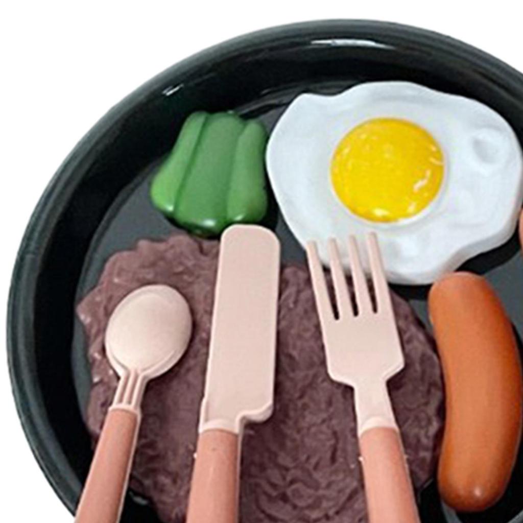 Cooking Playset Kitchen Preschool Pizza Steak Cutting Toy Pretend Play Set