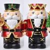 Christmas Candle Holder Resin Desktop Ornaments Nutcracker Candle Holder For Home Living Room Thanksgiving Mantel Household Dorm